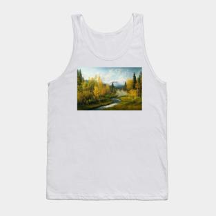 Beautiful nature with rivers , trees portrait Tank Top